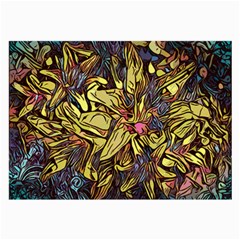 Lilies Abstract Flowers Nature Large Glasses Cloth by Pakrebo