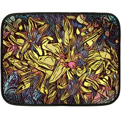 Lilies Abstract Flowers Nature Fleece Blanket (mini) by Pakrebo