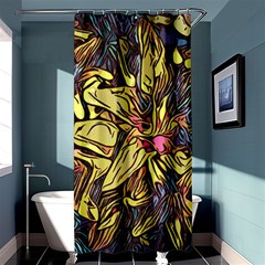 Lilies Abstract Flowers Nature Shower Curtain 36  X 72  (stall)  by Pakrebo