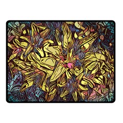 Lilies Abstract Flowers Nature Double Sided Fleece Blanket (small)  by Pakrebo