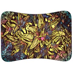 Lilies Abstract Flowers Nature Velour Seat Head Rest Cushion by Pakrebo