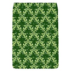 White Flowers Green Damask Removable Flap Cover (l) by Pakrebo