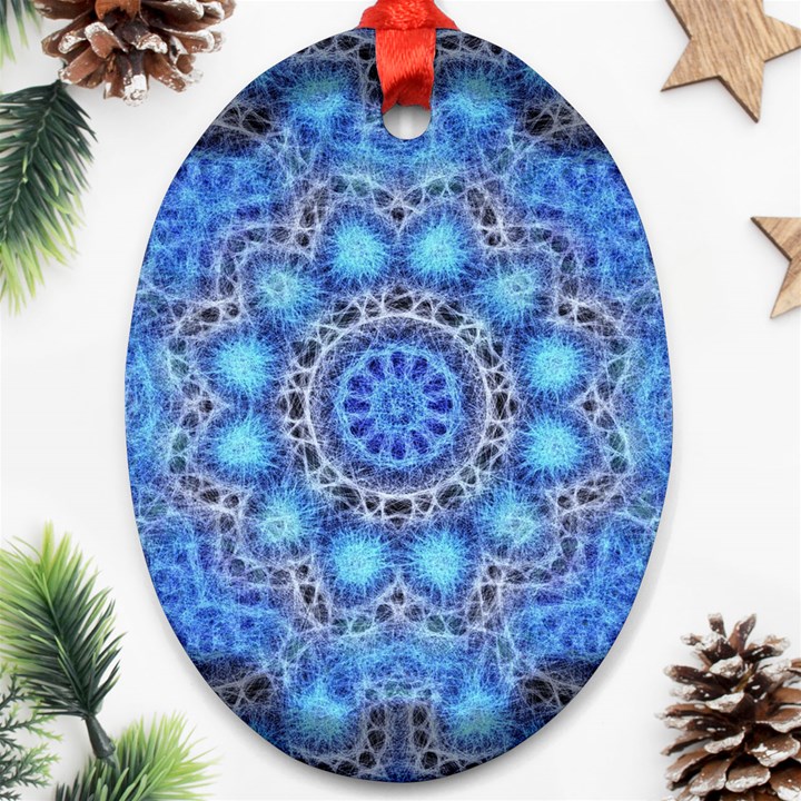 Fractal Mandala Abstract Ornament (Oval)