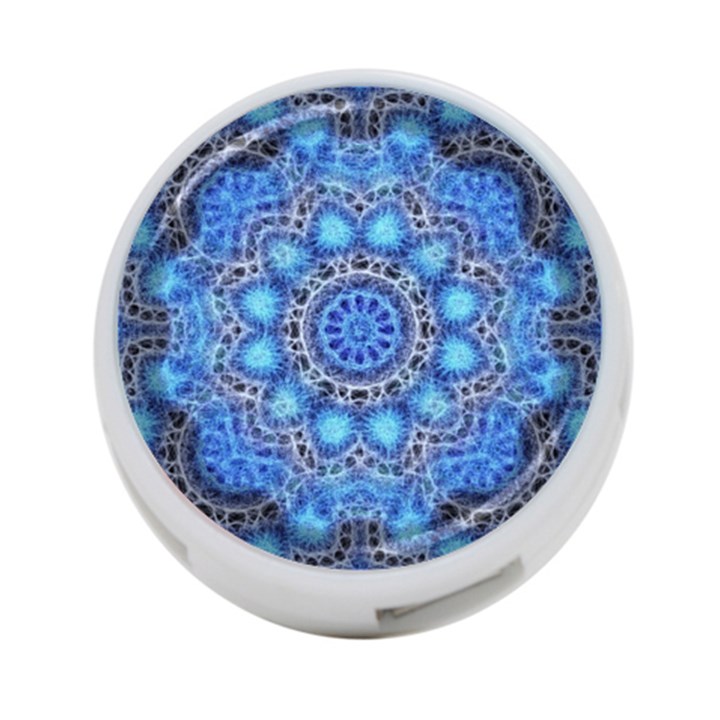 Fractal Mandala Abstract 4-Port USB Hub (One Side)