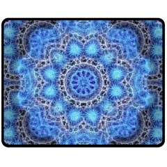 Fractal Mandala Abstract Double Sided Fleece Blanket (medium)  by Pakrebo