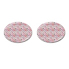 Graphic Seamless Pattern Pig Cufflinks (oval) by Pakrebo