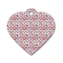 Graphic Seamless Pattern Pig Dog Tag Heart (one Side) by Pakrebo