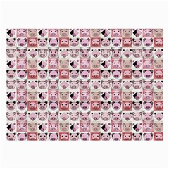 Graphic Seamless Pattern Pig Large Glasses Cloth (2-side) by Pakrebo