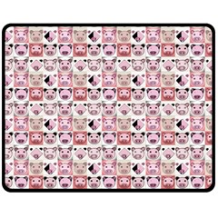 Graphic Seamless Pattern Pig Fleece Blanket (medium)  by Pakrebo