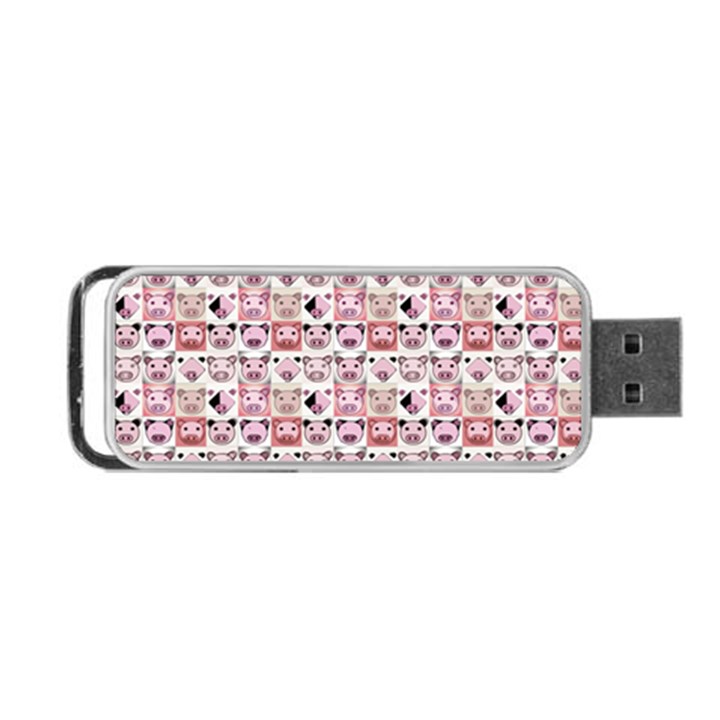 Graphic Seamless Pattern Pig Portable USB Flash (Two Sides)