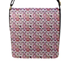 Graphic Seamless Pattern Pig Flap Closure Messenger Bag (l) by Pakrebo