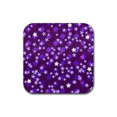 Textile Cross Pattern Square Rubber Coaster (square)  by Pakrebo