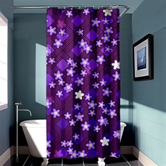 Textile Cross Pattern Square Shower Curtain 36  X 72  (stall)  by Pakrebo