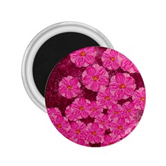 Cherry Blossoms Floral Design 2 25  Magnets by Pakrebo