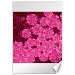 Cherry Blossoms Floral Design Canvas 12  X 18  by Pakrebo