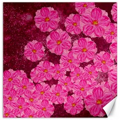 Cherry Blossoms Floral Design Canvas 16  X 16  by Pakrebo