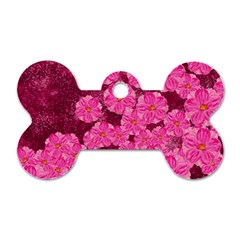 Cherry Blossoms Floral Design Dog Tag Bone (two Sides) by Pakrebo