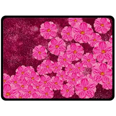 Cherry Blossoms Floral Design Fleece Blanket (large)  by Pakrebo