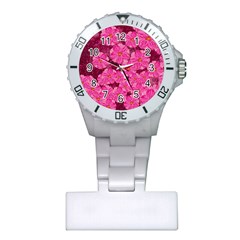 Cherry Blossoms Floral Design Plastic Nurses Watch by Pakrebo