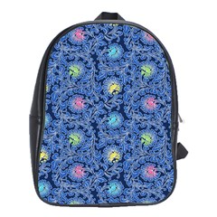 Floral Design Asia Seamless Pattern School Bag (xl) by Pakrebo