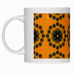 Abstract Template Flower White Mugs by Pakrebo