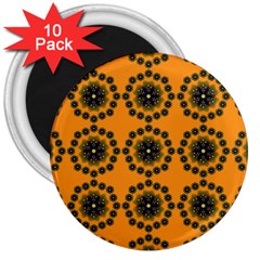 Abstract Template Flower 3  Magnets (10 Pack)  by Pakrebo