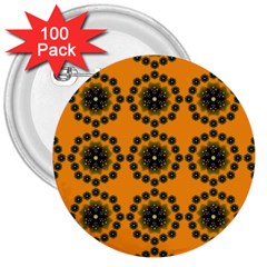 Abstract Template Flower 3  Buttons (100 Pack)  by Pakrebo