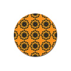 Abstract Template Flower Magnet 3  (round) by Pakrebo