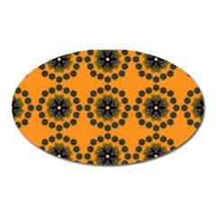 Abstract Template Flower Oval Magnet by Pakrebo