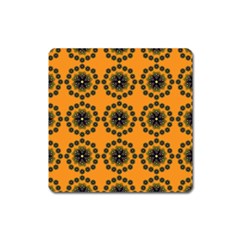 Abstract Template Flower Square Magnet by Pakrebo