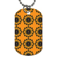 Abstract Template Flower Dog Tag (one Side) by Pakrebo