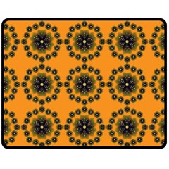 Abstract Template Flower Fleece Blanket (medium)  by Pakrebo