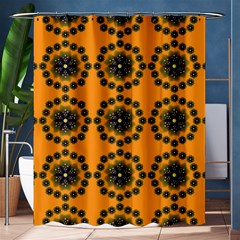 Abstract Template Flower Shower Curtain 60  X 72  (medium)  by Pakrebo