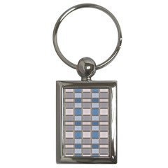 Abstract Seamless Fabric Blue Key Chains (Rectangle) 