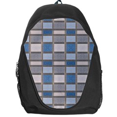 Abstract Seamless Fabric Blue Backpack Bag