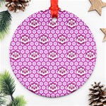 Paulownia Flowers Japanese Style Ornament (Round) Front