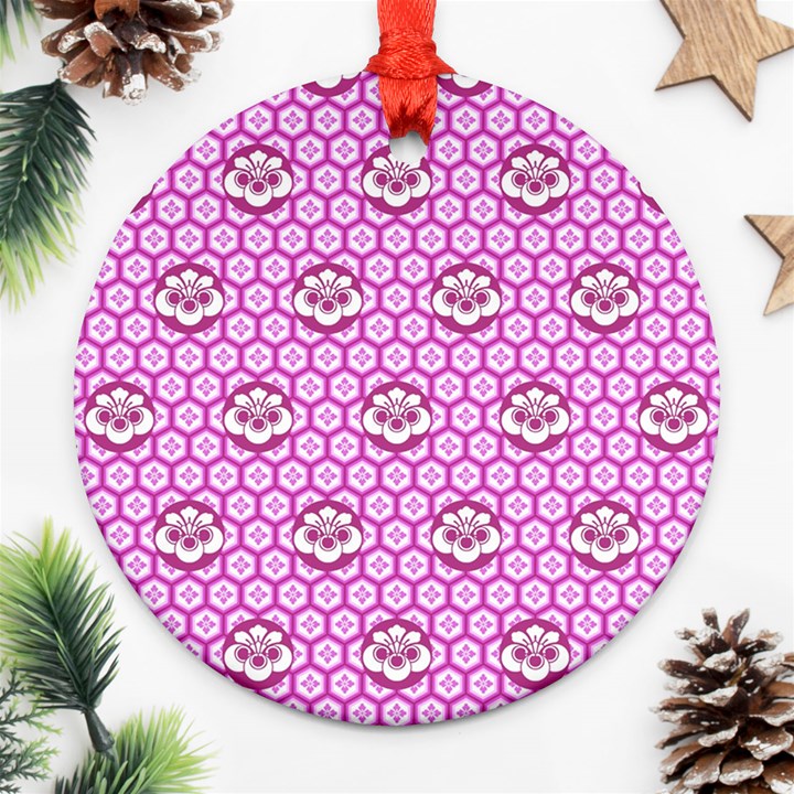 Paulownia Flowers Japanese Style Ornament (Round)