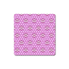 Paulownia Flowers Japanese Style Square Magnet by Pakrebo