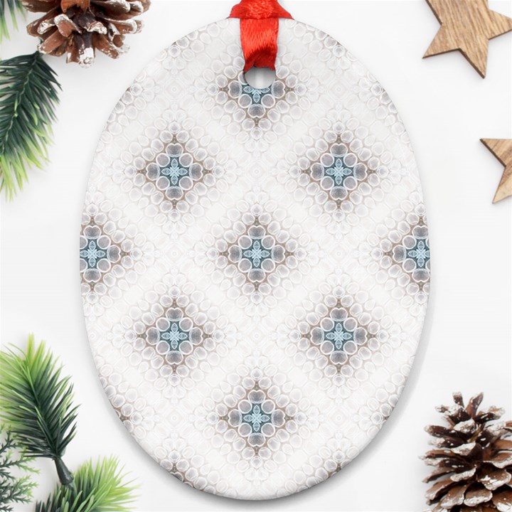 Seamless Pattern Pattern Bubble Wrap Oval Ornament (Two Sides)