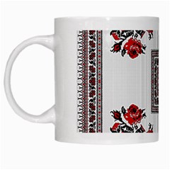 Ornament Pattern Background Design White Mugs