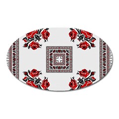 Ornament Pattern Background Design Oval Magnet