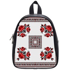 Ornament Pattern Background Design School Bag (small) by Pakrebo