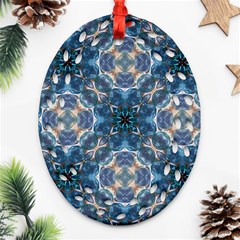 Graphic Pattern Bubble Wrap Bubbles Oval Filigree Ornament (two Sides) by Pakrebo