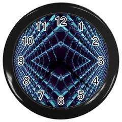 Sci Fi Texture Futuristic Design Wall Clock (black)