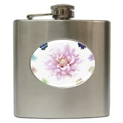 Abstract Transparent Image Flower Hip Flask (6 Oz) by Pakrebo