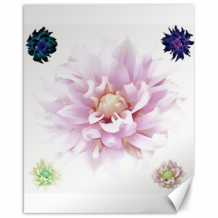 Abstract Transparent Image Flower Canvas 16  x 20 