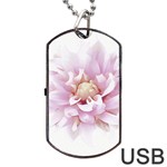 Abstract Transparent Image Flower Dog Tag USB Flash (One Side) Front