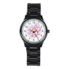 Abstract Transparent Image Flower Stainless Steel Round Watch by Pakrebo