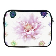 Abstract Transparent Image Flower Apple Ipad 2/3/4 Zipper Cases by Pakrebo