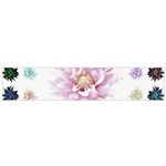 Abstract Transparent Image Flower Small Flano Scarf Front